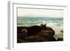 Looking Out to Sea-Jules Breton-Framed Giclee Print