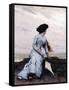 Looking Out to Sea-Charles Hermans-Framed Stretched Canvas