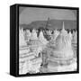Looking over the 450 Pagodas at Mandalay, Burma, 1908-null-Framed Stretched Canvas