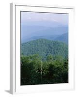 Looking Over the Appalachian Mountains from the Blue Ridge Parkway in Cherokee Indian Reservation-Robert Francis-Framed Photographic Print