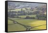 Looking over the Patchwork Fields of Eskdale in the Lake District Nat'l Park, Cumbria, England, UK-Julian Elliott-Framed Stretched Canvas