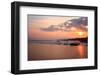 Looking over the Pool to the Ocean at Sunrise-lovleah-Framed Photographic Print