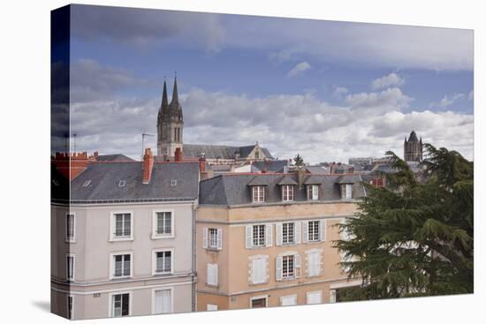 Looking over the Rooftops of Angers Towards the Cathedral, Angers, Maine-Et-Loire, France, Europe-Julian Elliott-Stretched Canvas