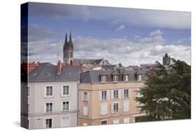 Looking over the Rooftops of Angers Towards the Cathedral, Angers, Maine-Et-Loire, France, Europe-Julian Elliott-Stretched Canvas