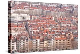 Looking over the Rooftops of the City of Lyon, Rhone-Alpes, France, Europe-Julian Elliott-Stretched Canvas