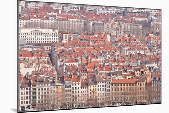 Looking over the Rooftops of the City of Lyon, Rhone-Alpes, France, Europe-Julian Elliott-Mounted Photographic Print