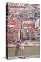 Looking over the Rooftops of the City of Lyon, Rhone-Alpes, France, Europe-Julian Elliott-Stretched Canvas