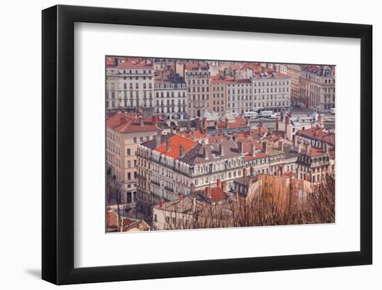 Looking over the Rooftops of the City of Lyon, Rhone-Alpes, France, Europe-Julian Elliott-Framed Photographic Print