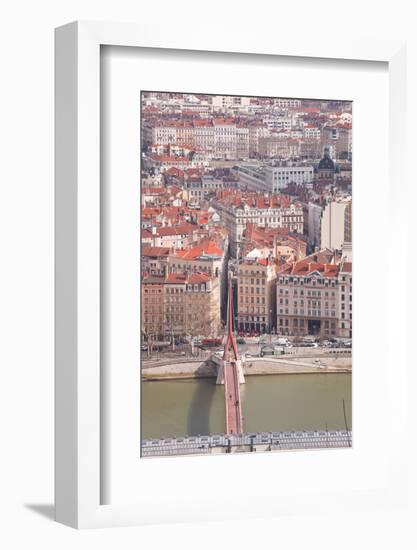 Looking over the Rooftops of the City of Lyon, Rhone-Alpes, France, Europe-Julian Elliott-Framed Photographic Print