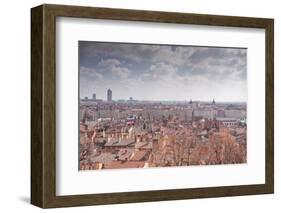 Looking over the Rooftops of the City of Lyon, Rhone-Alpes, France, Europe-Julian Elliott-Framed Photographic Print