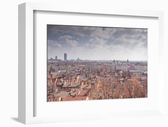 Looking over the Rooftops of the City of Lyon, Rhone-Alpes, France, Europe-Julian Elliott-Framed Photographic Print