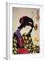 Looking Shy: The Appearance of a Young Girl of the Meiji Era-Taiso Yoshitoshi-Framed Giclee Print