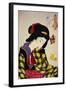 Looking Shy: The Appearance of a Young Girl of the Meiji Era-Taiso Yoshitoshi-Framed Giclee Print