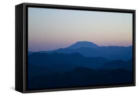 Looking South At Mount Saiint Helens. From Mt. Rainier National Park, WA-Justin Bailie-Framed Stretched Canvas