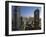 Looking South Down Rush and Wabash Street in the Evening, Near North of Downtown Area, Illinois-Robert Francis-Framed Photographic Print