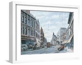 Looking South On Spring St., Ca. 1909-Stanton Manolakas-Framed Giclee Print