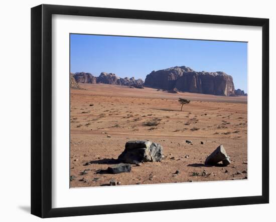 Looking South to Jebel Khazali, from Abu Aineh, South of Rum Village, Wadi Rum, Jordan, Middle East-Richard Ashworth-Framed Photographic Print