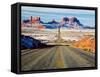 Looking South Toward Monument Valley, Hwy 163-James Denk-Framed Stretched Canvas