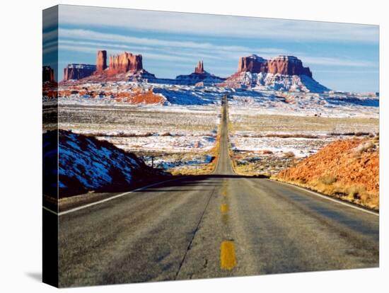 Looking South Toward Monument Valley, Hwy 163-James Denk-Stretched Canvas