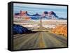 Looking South Toward Monument Valley, Hwy 163-James Denk-Framed Stretched Canvas