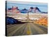 Looking South Toward Monument Valley, Hwy 163-James Denk-Stretched Canvas