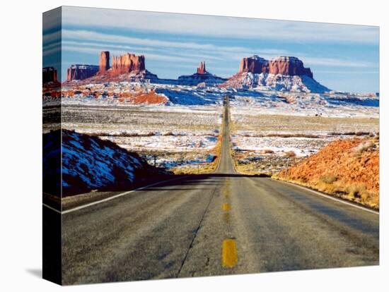 Looking South Toward Monument Valley, Hwy 163-James Denk-Stretched Canvas