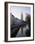 Looking South West Along Dijver, Towards the Church of Our Lady, Bruges, Belgium-White Gary-Framed Photographic Print