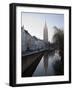 Looking South West Along Dijver, Towards the Church of Our Lady, Bruges, Belgium-White Gary-Framed Photographic Print