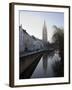 Looking South West Along Dijver, Towards the Church of Our Lady, Bruges, Belgium-White Gary-Framed Photographic Print