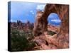 Looking Through an Arch in Arches National Monument, Utah, Arches National Park, USA-Mark Newman-Stretched Canvas