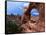 Looking Through an Arch in Arches National Monument, Utah, Arches National Park, USA-Mark Newman-Framed Stretched Canvas