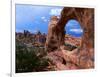 Looking Through an Arch in Arches National Monument, Utah, Arches National Park, USA-Mark Newman-Framed Photographic Print