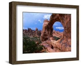 Looking Through an Arch in Arches National Monument, Utah, Arches National Park, USA-Mark Newman-Framed Photographic Print