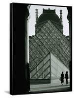 Looking Through an Arched Entrance of the Musee Du Louvre Towards the Glass Pyramid, Paris, France-Mark Newman-Framed Stretched Canvas