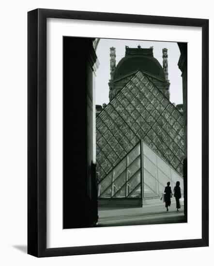 Looking Through an Arched Entrance of the Musee Du Louvre Towards the Glass Pyramid, Paris, France-Mark Newman-Framed Photographic Print