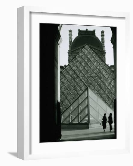 Looking Through an Arched Entrance of the Musee Du Louvre Towards the Glass Pyramid, Paris, France-Mark Newman-Framed Photographic Print