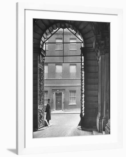 Looking Through Doorway Onto 10 Downing Street, Through Archway Entrance to Foreign Office-Hans Wild-Framed Photographic Print