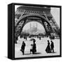 Looking Through the Base of the Eiffel Tower to the Trocadero and Colonial Station-null-Framed Stretched Canvas