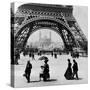 Looking Through the Base of the Eiffel Tower to the Trocadero and Colonial Station-null-Stretched Canvas