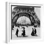 Looking Through the Base of the Eiffel Tower to the Trocadero and Colonial Station-null-Framed Photographic Print