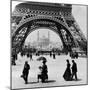 Looking Through the Base of the Eiffel Tower to the Trocadero and Colonial Station-null-Mounted Photographic Print