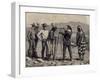 Looking through the Telescope, C. 1888 (Oil on Board in Black and White)-Frederic Remington-Framed Giclee Print