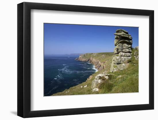 Looking to Sennen Cove from Lands End, Summer Sunshine, Cornwall, England, United Kingdom, Europe-Peter Barritt-Framed Photographic Print