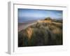 Looking Towards Bamburgh Castle Bathed in Evening Light from the Dunes Above Bamburgh Beach-Lee Frost-Framed Photographic Print