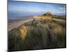 Looking Towards Bamburgh Castle Bathed in Evening Light from the Dunes Above Bamburgh Beach-Lee Frost-Mounted Photographic Print