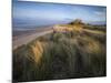 Looking Towards Bamburgh Castle Bathed in Evening Light from the Dunes Above Bamburgh Beach-Lee Frost-Mounted Photographic Print