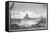 Looking Towards Blackfriars Bridge from the West, London, 1810-null-Framed Stretched Canvas