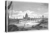 Looking Towards Blackfriars Bridge from the West, London, 1810-null-Stretched Canvas