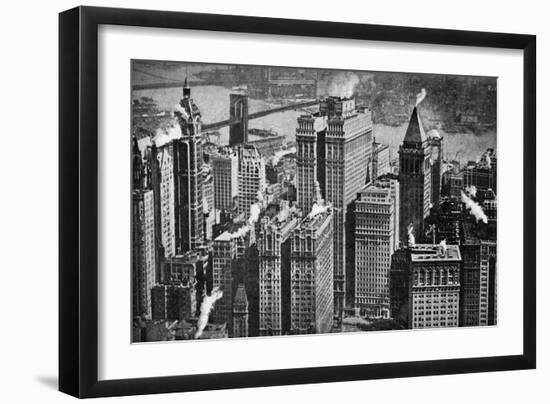 Looking Towards Brooklyn over the Skyscrapers of Broadway, New York City, USA, C1930S-Aerofilms-Framed Giclee Print