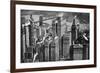 Looking Towards Brooklyn over the Skyscrapers of Broadway, New York City, USA, C1930S-Aerofilms-Framed Giclee Print